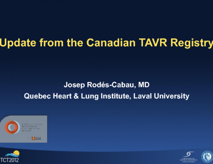 The Canadian TAVR Registry