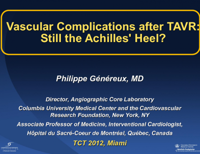 Frequency, Predictors, and Consequences of Major Vascular Complications After TAVR