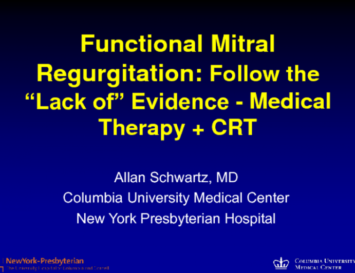 Follow the (Lack of) Evidence: Medical Therapy and CRT!