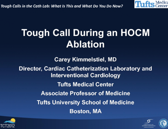 Tough Call During a HOCM Ablation