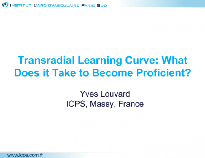 Transradial Learning Curve: What Does It Take to Become Proficient?