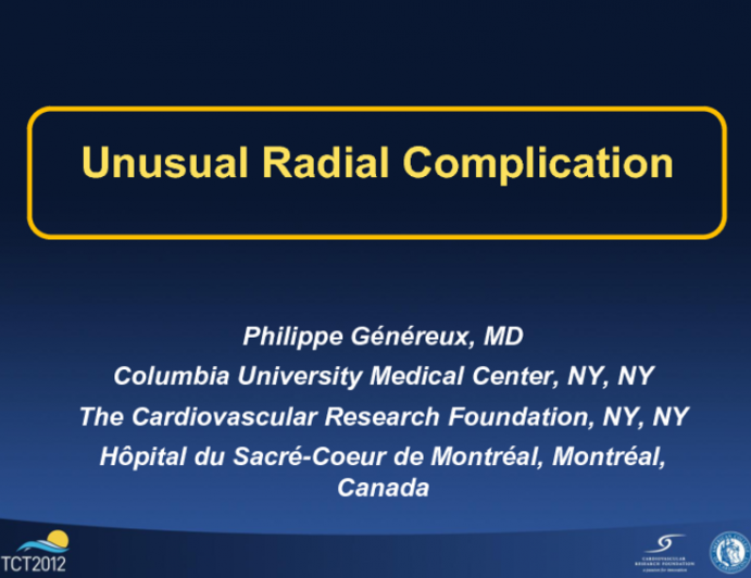 Complications of Transradial Access