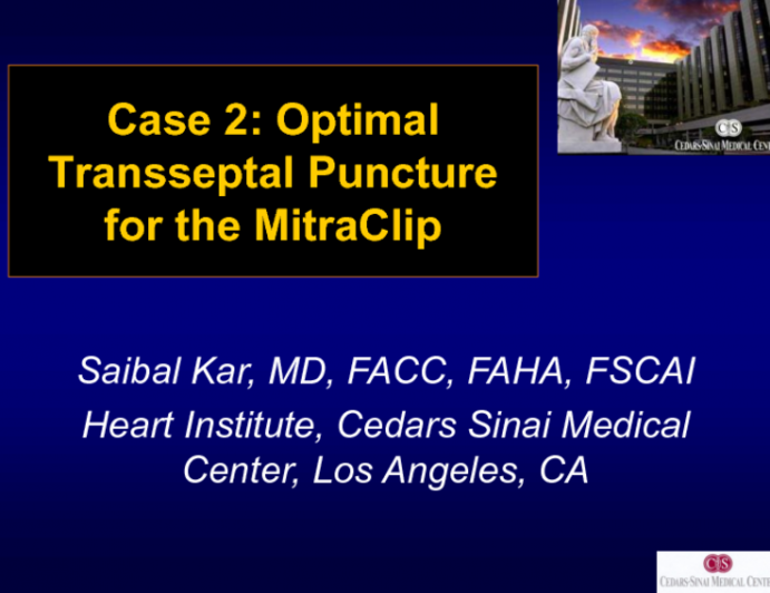 Case 2: Optimal Transseptal Puncture for the MitraClip