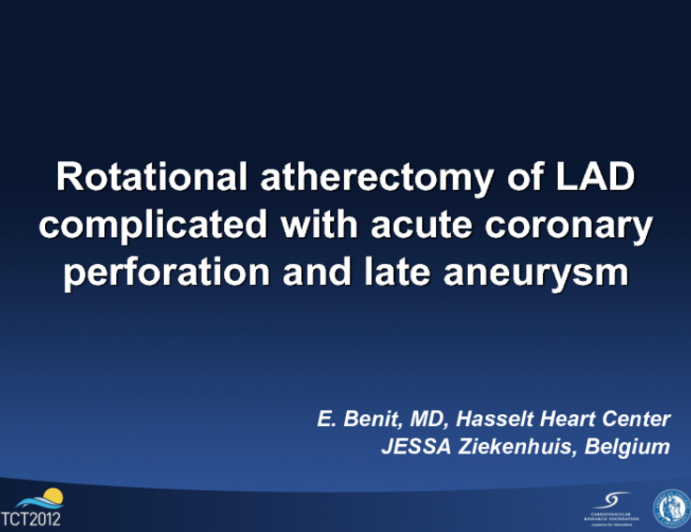 Late Complication After Rotational Atherectomy