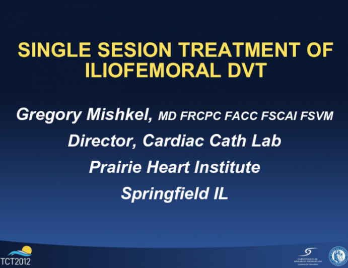 Case 3: Single Session Treatment of Iliofemoral Deep Vein Thrombosis