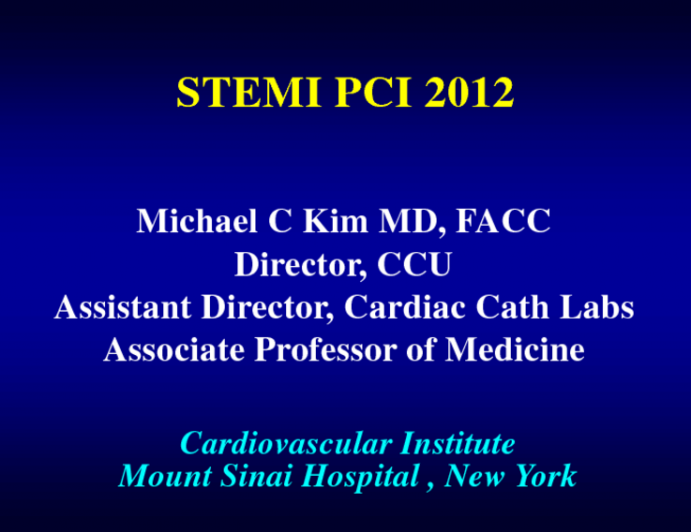 Acute Coronary Syndromes: STEMI