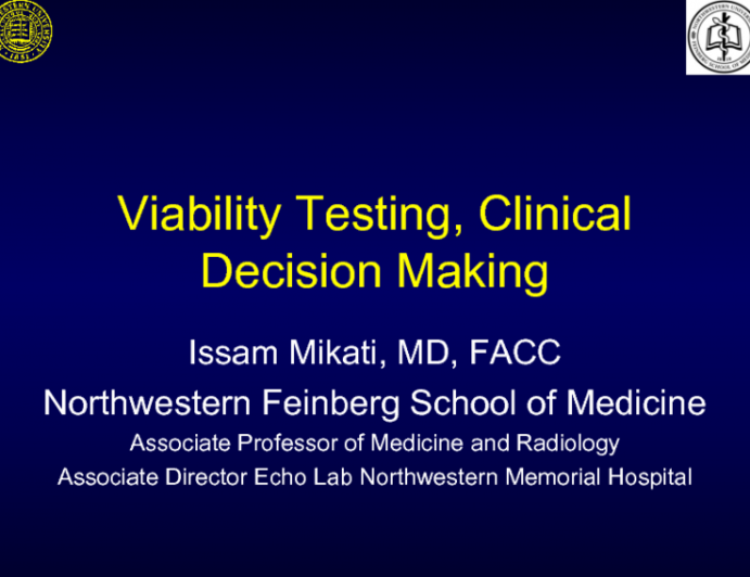 Viability Testing, Clinical Decision Making(2)