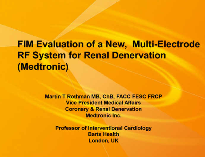 FIM Evaluation of a New Spiral Multielectrode RF Catheter (Medtronic)