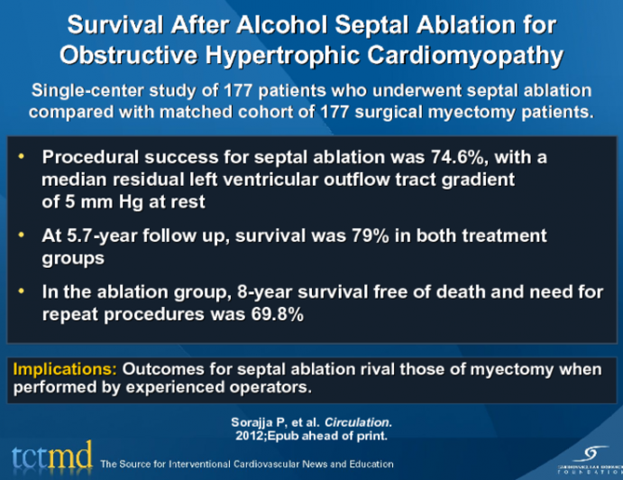 Survival After Alcohol Septal Ablation for Obstructive Hypertrophic Cardiomyopathy
