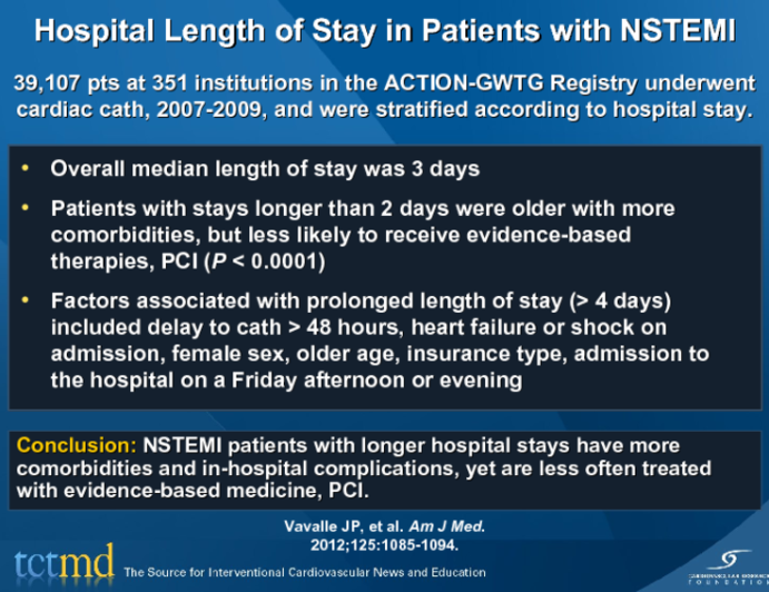 Hospital Length of Stay in Patients with NSTEMI