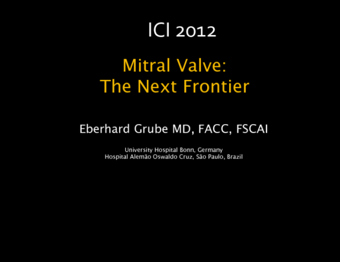 Mitral Valve: The Next Frontier