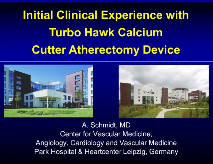 Initial Clinical Experience with Turbo Hawk Calcium Cutter Atherectomy Device