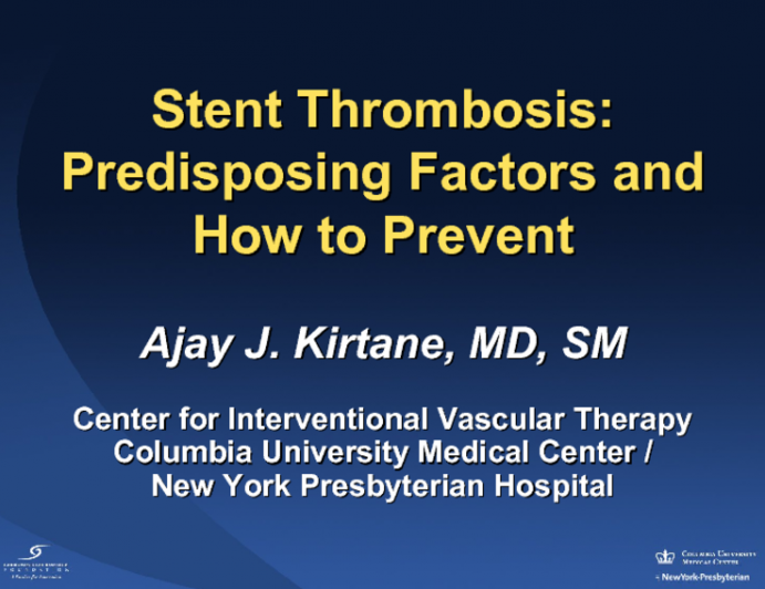 Stent Thrombosis: Predisposing Factors and How to Prevent