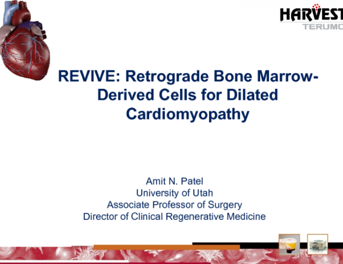 REVIVE: Retrograde Bone Marrow-Derived Cells for Dilated Cardiomyopathy