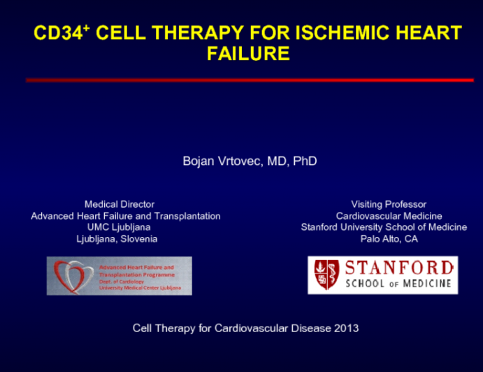 CD-34+ Cells for Ischemic Heart Failure