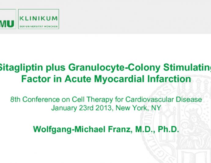 Sitagliptin plus Granulocyte-Colony Stimulating Factor in Acute Myocardial Infarction