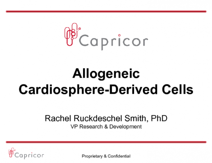 Allogeneic Cardiosphere-Derived Cells