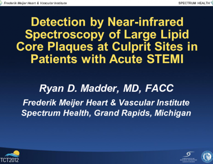 Detection by Near-infrared Spectroscopy of Large Lipid Core Plaques at Culprit Sites in Patients with Acute ST-Segment Elevation Myocardial Infarction