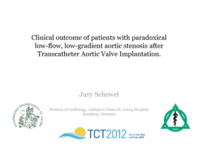 Clinical Outcome Of Patients With Paradoxical Low-Flow, Low-Gradient ...