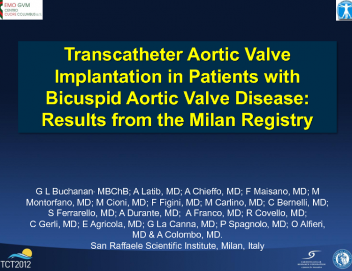 Transcatheter Aortic Valve Implantation in Patients With Bicuspid Aortic Valve Disease: Results from the Milan Registry