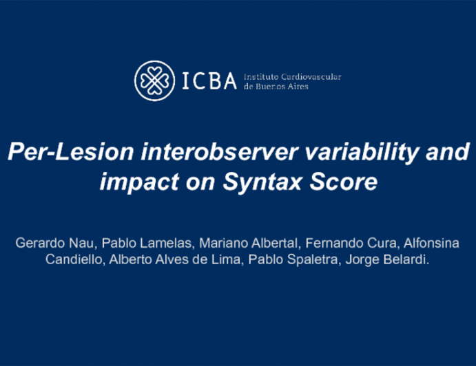 Per-Lesion Inter-observer Variability and Impact on Syntax Score