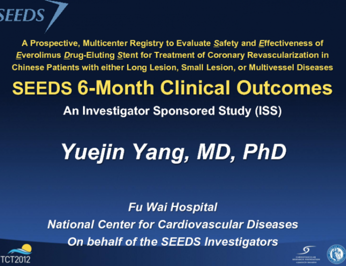 Clinical Outcome in Chinese Patients with Long Lesion or Small Vessel / Multivessel Disease Receiving XIENCE V Everolimus-Eluting Stent: Early Results from the SEEDS Study