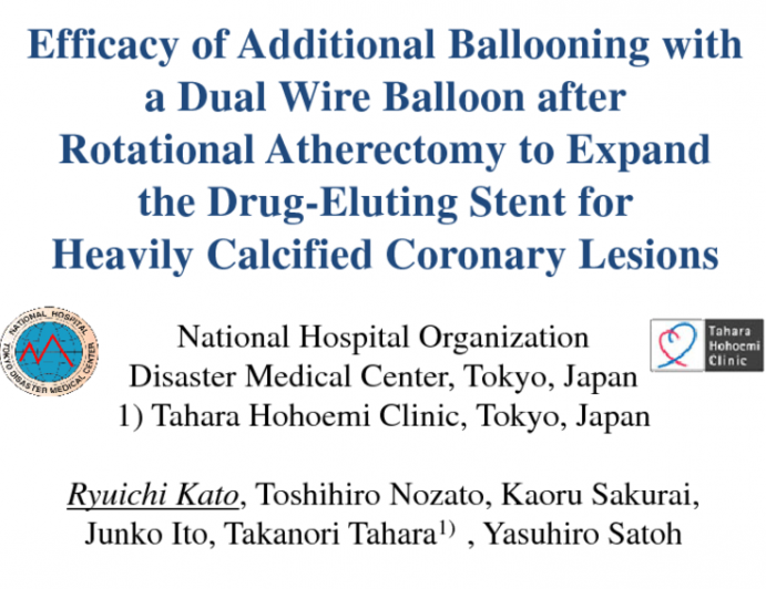 Efficacy of Additional Ballooning with a Dual Wire Balloon after Rotational Atherectomy to Expand the Drug-Eluting Stent for Heavily Calcified Coronary Lesions