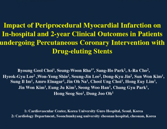 Impact of Periprocedural Myocardial Infarction on In-hospital and 2-year Clinical Outcomes in Patients Undergoing Percutaneous Coronary Intervention with Drug-eluting Stents