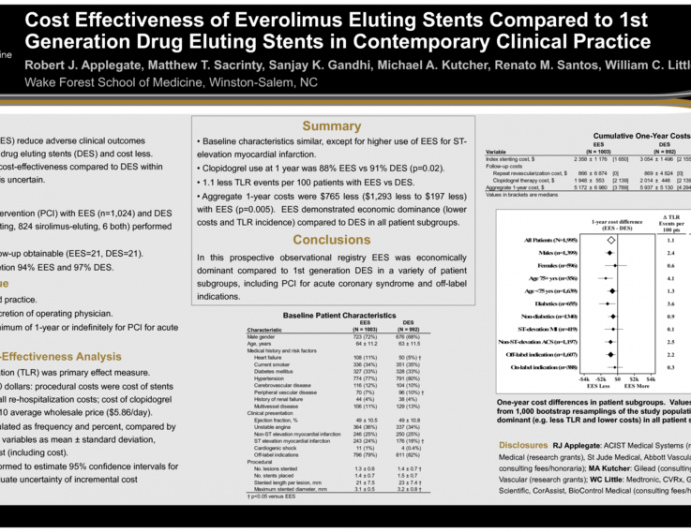 Cost Effectiveness Of Everolimus-Eluting Stents Compared To First Generation Drug-Eluting Stents In Contemporary Clinical Practice