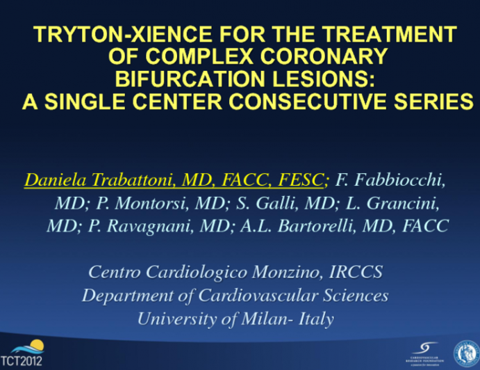 Tryton-Xience for the Treatment of Complex Coronary Bifurcation Lesions: A Single Center Consecutive Series