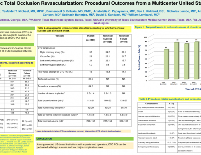 Coronary Chronic Total Occlusion Revascularization: Immediate Procedural Outcomes from a Multicenter US Registry