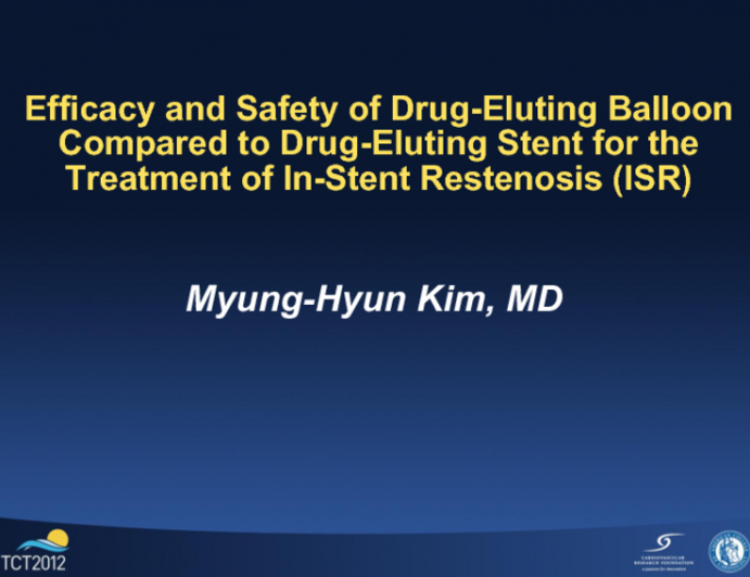 Efficacy and Safety of Drug-Eluting Balloon Compared to Drug-Eluting Stent for The Treatment of In-Stent Restenosis (ISR)