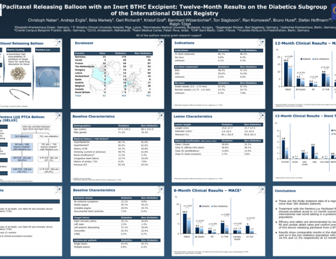 Pantera Lux Drug Coated Balloon: Twelve-Month Results On The Diabetics Subgroup Of The International DELUX Registry