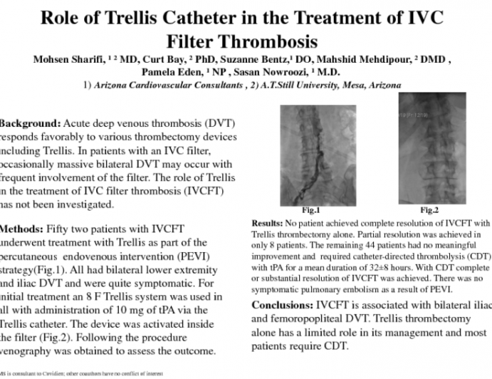 Role of Trellis Catheter in the Treatment of IVC Filter Thrombosis