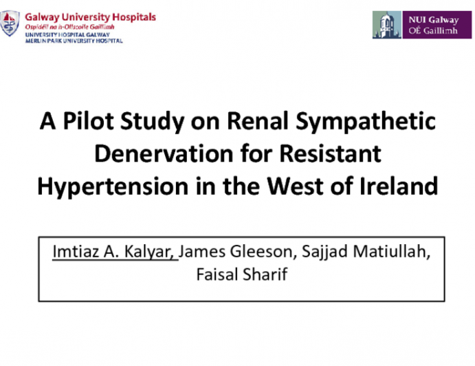 A Pilot Study on Renal Sympathetic Denervation for Resistant Hypertension in the West of Ireland