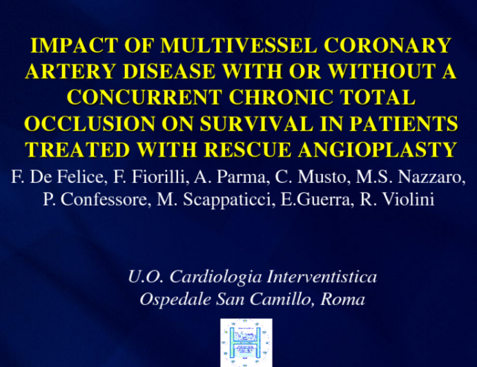 Impact of Multivessel Coronary Artery Disease With or Without a Concurrent Chronic Total Occlusion on Survival in Patients Treated With Rescue Angioplasty