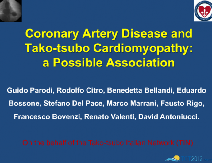 Coronary Artery Disease and Tako-tsubo Cardiomyopathy: a Possible Association