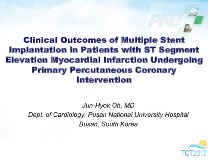 Clinical Outcomes of Multiple Stent Implantation in patients with ST-segment Elevation Myocardial Infarction Undergoing Primary Percutaneous Coronary Intervention