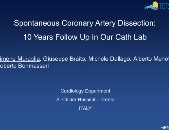 Spontaneous Coronary Dissection: 10 Years Follow Up in Our Cath Lab