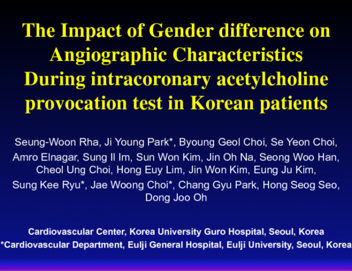 The Impact Of Gender Difference On Angiographic Characteristics During ...