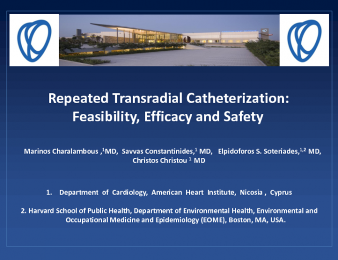 Repeated Transradial Catheterization:  Feasibility, Efficacy and Safety