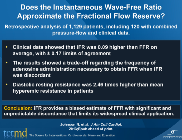 Does the Instantaneous Wave-Free Ratio Approximate the Fractional Flow Reserve?