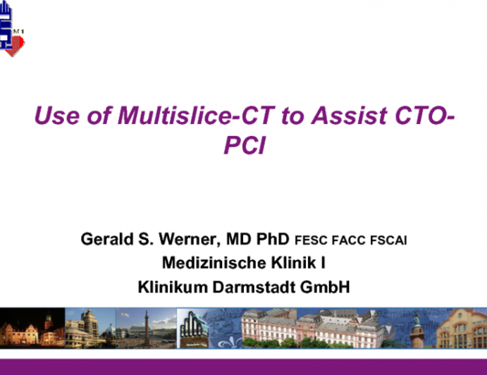 Use of Multislice CT to Assist CTO PCI