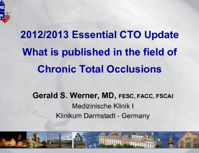 2012/2013 Essential CTO Update: Rapid Review of All Essential CTO Publications and Abstracts from the Last Year