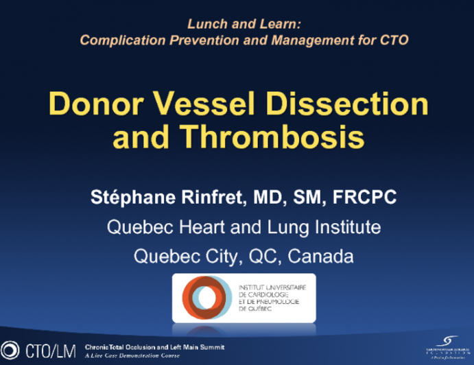 Donor Vessel Dissection and Thrombosis