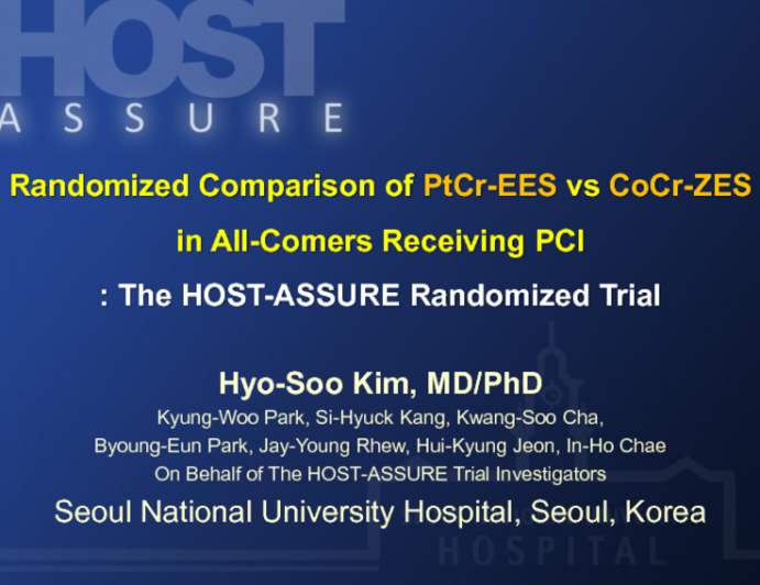 Randomized Comparison of PtCr-EES vs CoCr-ZES in All-Comers Receiving PCI: The HOST-ASSURE Randomized Trial