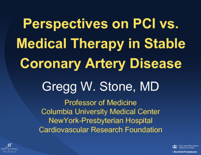 Perspectives on PCI vs. Medical Therapy in Stable Coronary Artery Disease