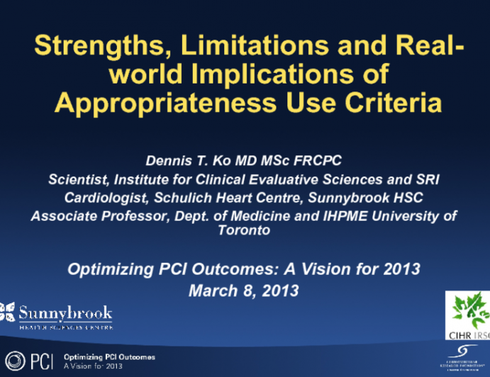 Strengths, Limitations and Real-world Implications of Appropriateness Use Criteria