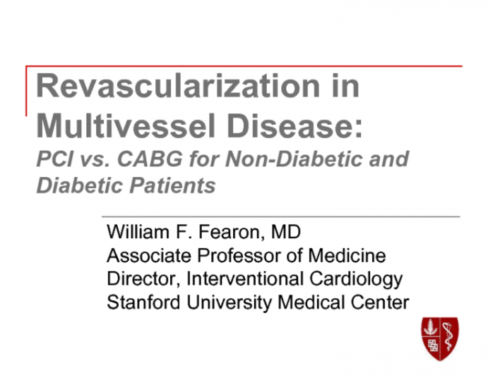 Revascularization in Multivessel Disease: PCI vs CABG for Nondiabetic and Diabetic Patients