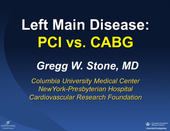 Left Main Disease: PCI vs CABG